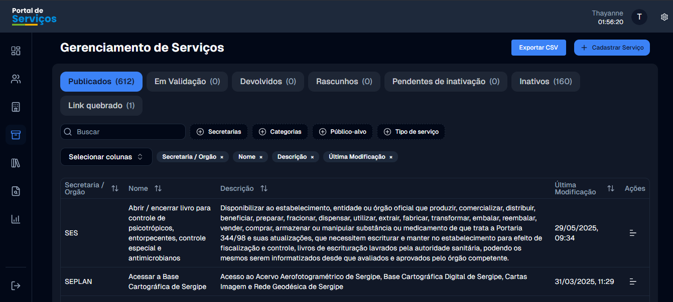 Portal de Serviços